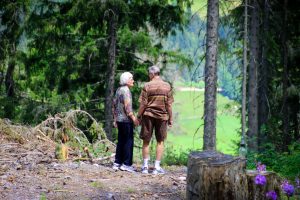 couple in the woods