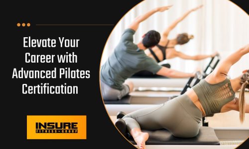 High Paying, Creative & Entry-Level Jobs for Personal Trainers group of people doing pilates with the caption Elevate Your Career with Advanced Pilates Certification