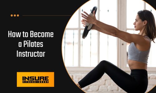 How to Become a Pilates Instructor Person practicing Pilates with a ring in a well-lit studio, highlighting focus, balance, and strength – a visual representation of the journey to becoming a Pilates instructor.